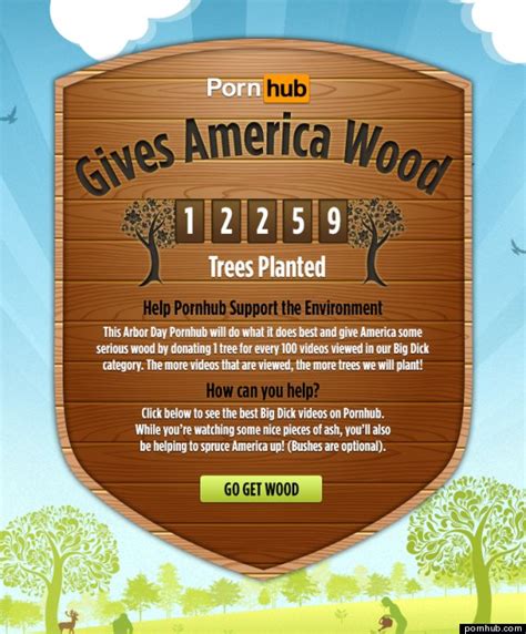 la web de porno pornhub plantará un árbol por cada 100
