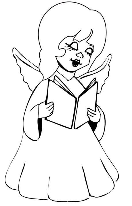 Cute Cartoon Angel Girl Reading A Book Tattoo Design