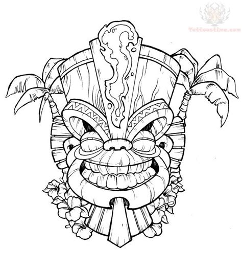tiki mask coloring pages coloring home