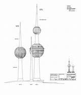 Kuwait Towers Tower Coloring Plans Wikiarquitectura Template sketch template