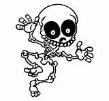 Esqueleto Scheletro Colorir Halloween Squelette Dibujo Contento Esqueletos Pequeno Contente Brujas Esqueletor Desenhos Imprimer Stampare Dessins sketch template