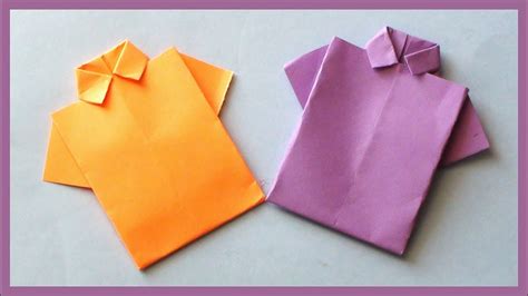 diy paper shirt origami    shirt  paper youtube