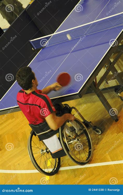 ping pong player  stock photo image  sitting indoor
