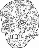 Coloring Pages Printable Adult Skull Girls Dead Skulls Part Sugar Mandala Colouring Sheets Abstract Books sketch template