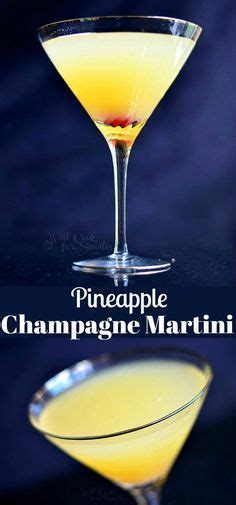 Pineapple Champagne Martini Sparkling Martini Made With