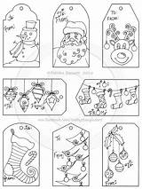 Christmas Tags Gift Printable Colouring Cute Color Coloring Pages Gifts Name Print Cut Drawn Hand Drawing Kids Choose Board Joyeux sketch template