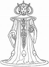 Amidala Reine Personnages Coloriages sketch template