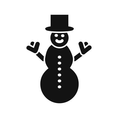 snowman vector icon  vector art  vecteezy