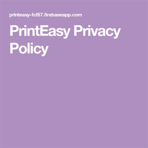 printeasy privacy policy policies privacy privacy policy