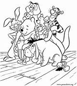 Pooh Winnie Coloring Pages Friends Printable Colouring Tigger Classic Eeyore Roo Print Disney Clipart Kanga Kids Rabbit Color Library Popular sketch template