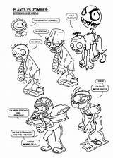 Zombies Colorear Zombis Everfreecoloring Pvz sketch template