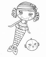 Lalaloopsy Mermaid Wx Printen Colorear Kleurplaat Ausmalbilde Websincloud Colouring Doll sketch template