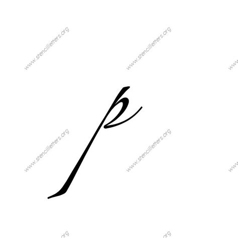 script cursive uppercase lowercase letter stencils