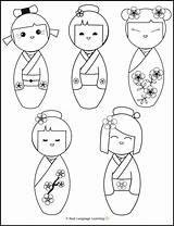 Kokeshi Comprehension sketch template