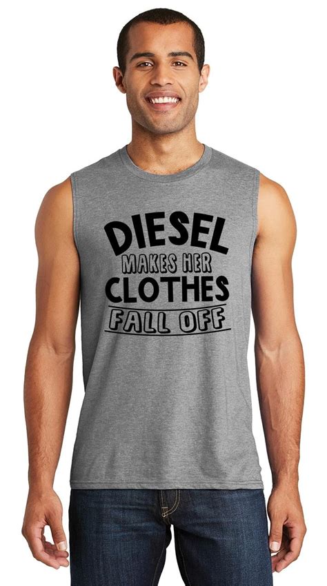 Mens Diesel Makes Her Clothes Fall Off Muscle Tank Truck
