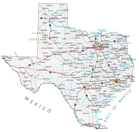 map  texas  cities