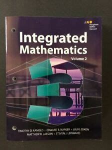 integrated mathematics vol  book  ebay