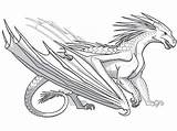 Wings Fire Dragon Coloring Pages Drawing Ice Seawing Dragons Breathing Icewing Drawings Printable Color Queen Book Snowflake Getcolorings Getdrawings Within sketch template