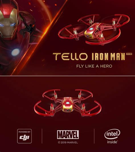 dji tello iron man edition drone flies   marvel cinematic