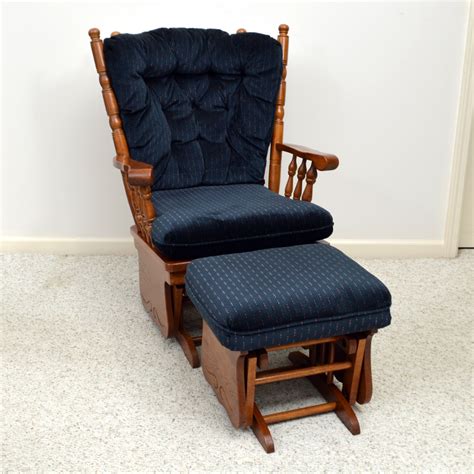 oak glider rocker  ottoman   chairs  ebth