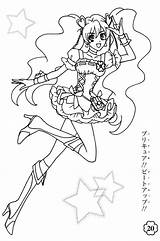 Coloring Pages Glitter Force Cure Pretty Magical Girl Precure Books Anime Fresh Girls Colorare ぬりえ Sketches 塗り絵 Sheets Activity Painted sketch template