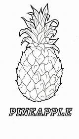 Pineapples sketch template