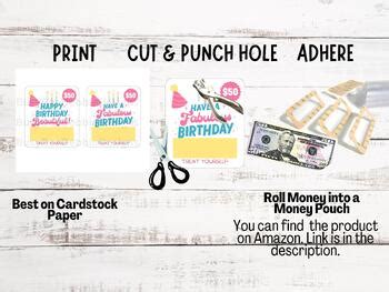 printable birthday money cards editable happy birthday card template