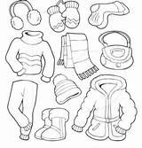 Coloring Pages Wardrobe Kids Color Clothes Winter Printable Getcolorings sketch template