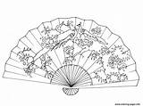 Chinois Chine Asie Nouvel Coloriages Eventail éventail Geographie Lilo Cerisier sketch template