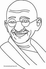 Gandhi Mahatma Mohandas Ji Jayanti Karamchand Enchantedlearning Gandhiji Líder sketch template