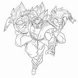 Vegito Pages Coloring Goku Template Lineart Blue Baby sketch template