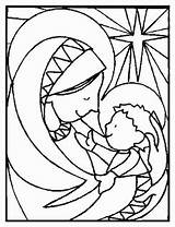 Coloring Nossa Menino Pages Senhora Creation Jesus Christmas Discover sketch template