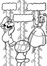 Mario Peach Coloring Printable Bros Super Print sketch template