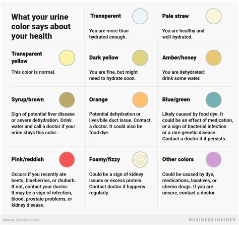 this handy infographic shows what the colour of your pee says about