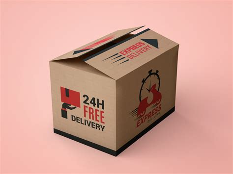 delivery box mockup mockuptree