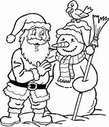 Coloring Pages Christmas Visit Snowman sketch template