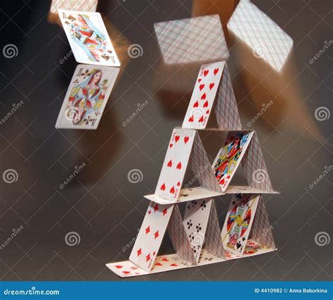 card house stock photo image  gambling light luck