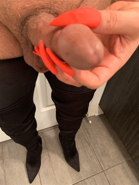 sissy whore long nails cock and high boots 4 pics xhamster