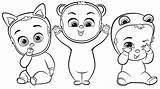 Triplets Coloring Pages Template sketch template