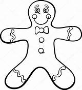 Gingerbread Man Coloring Pages Hatchet Drawing Clipart Stock Cookies Illustration Color Story Cookie Depositphotos Printable Print Izakowski sketch template
