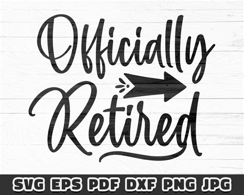 officially retired svg retirement party svg cut files  etsy