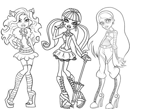 monster high coloring pages  kids monster high kids coloring pages