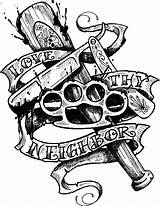 Tattoo Gangster sketch template