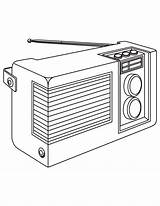 Radio Coloring Pages Template sketch template