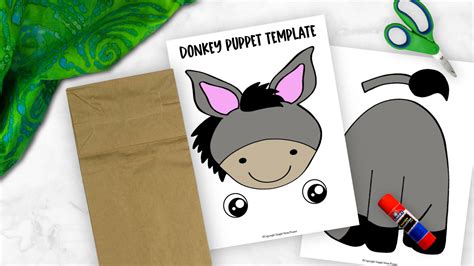 printable donkey craft printable templates