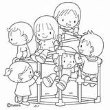 Para Jugando Ninos Parque El Coloring Pages sketch template