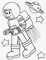 Coloring Community Helpers Pages Space Astronout Astronaut Cartoon Astronot Color Preschool Printable Kartun sketch template