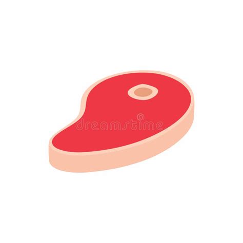 red meat icon isometric  style stock vector illustration  food