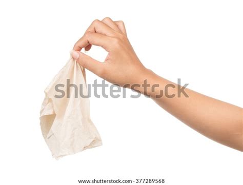 handful tissue paper isolated  white stock photo edit