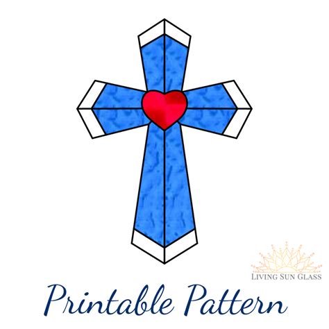 printable stained glass cross patterns  printable templates